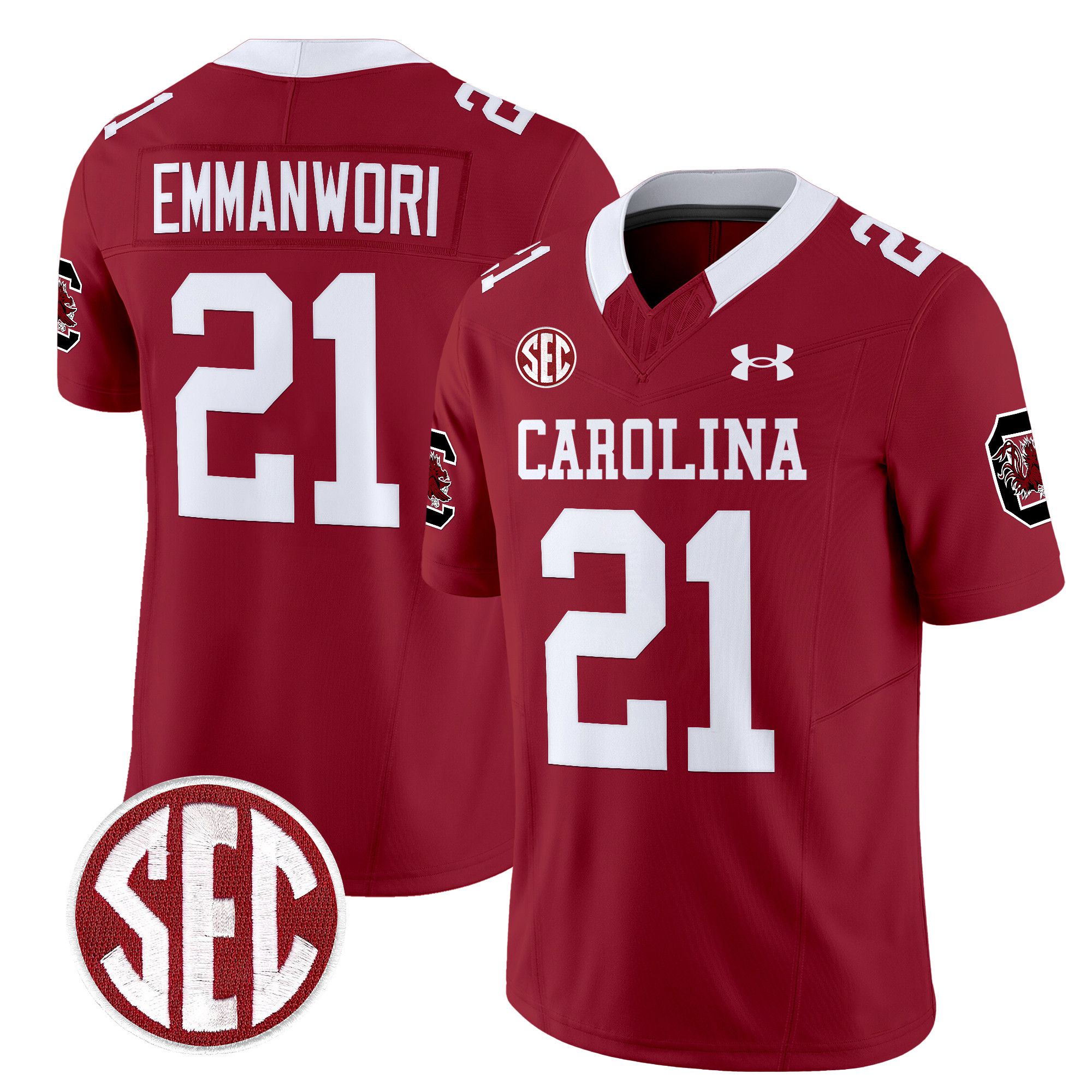 Men South Carolina Gamecocks #21 Emmanwori Red 1980 Throwback Vapor Limited 2024 NCAA Jersey